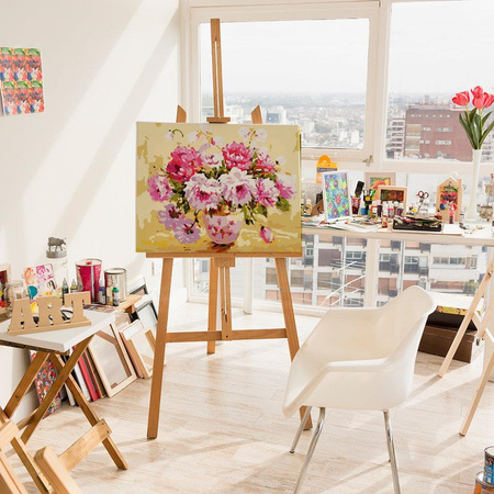 Strauß Pfingstrosen Malen nach Zahlen