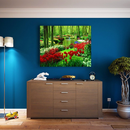 Rote Tulpen 40x30cm Diamantmalerei Mosaik