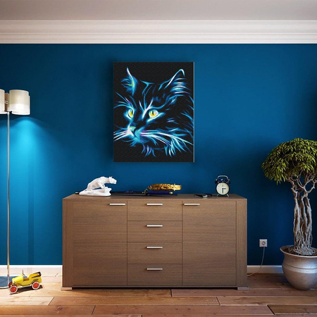 Neonkatze Malen Nach Zahlen