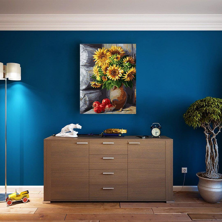 Sonnenblumen in einer Vase Malen Nach Zahlen