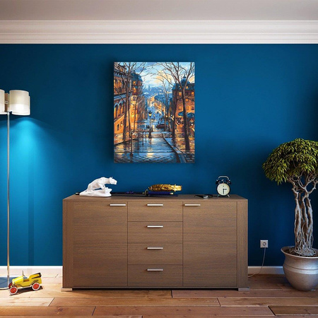 Abendpark, Stadtbild, Malen nach Zahlen