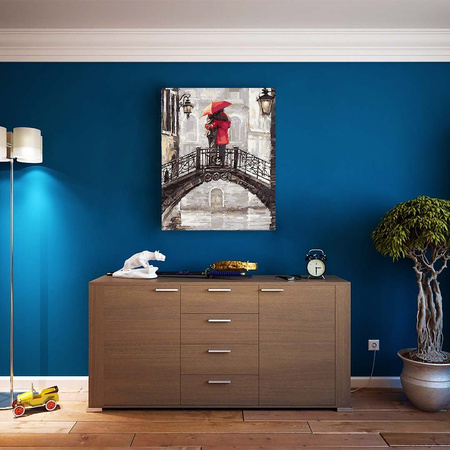 Liebespaar auf einer Brücke Malen Nach Zahlen