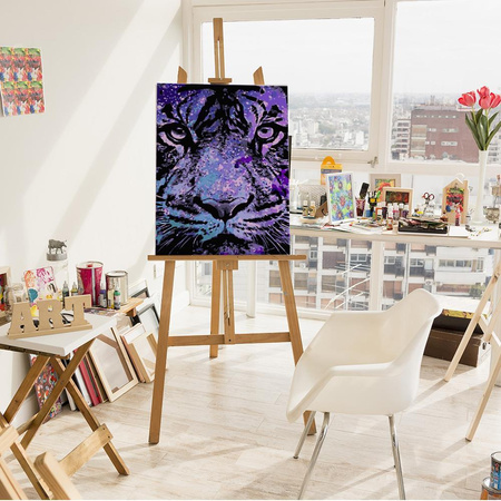 Das strenge Erscheinungsbild des Tigers Malen nach Zahlen