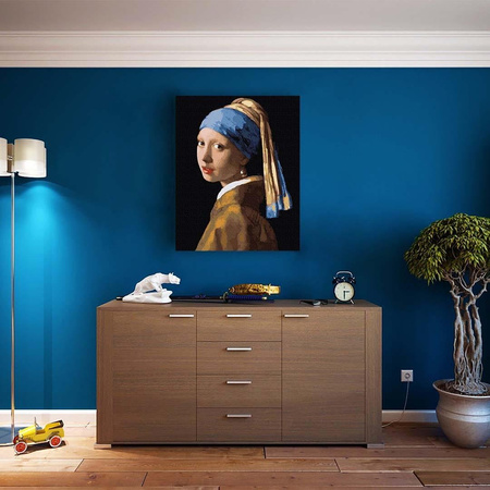 Jan Vermeer. Mädchen mit einer Perle 50x65 Gemälde nach Zahlen