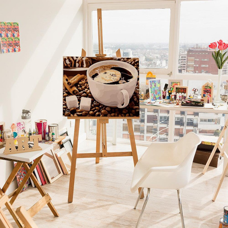 Kaffee mit Zucker Malen nach Zahlen