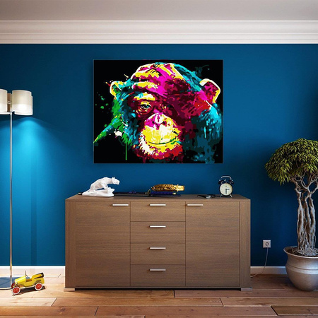 Bunte Affen Malen nach Zahlen