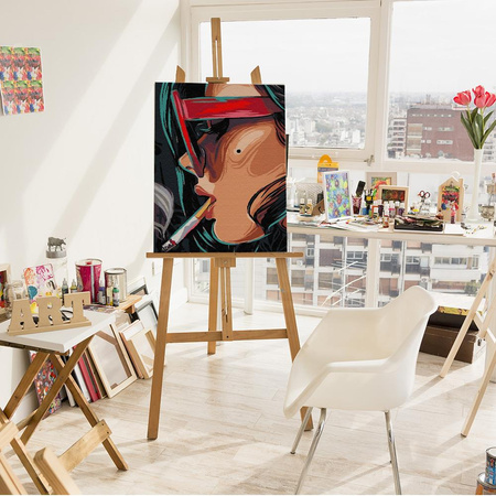 Mädchen mit Zigarette Malen Nach Zahlen