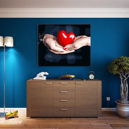 Herz in den Händen Malen Nach Zahlen