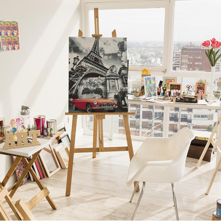 Die rote Farbe von Paris Malen nach Zahlen ohne Rahmen