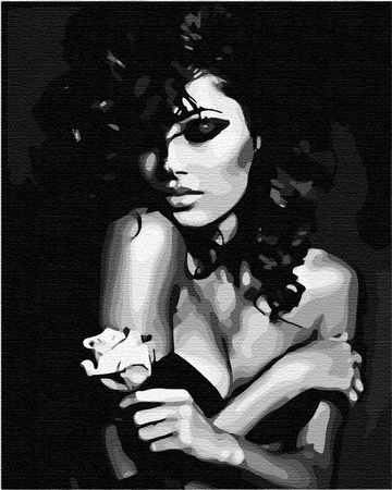 Schwarz-Weiß-Porträt Malen Nach Zahlen