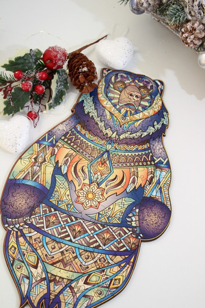 Holzpuzzle Geist des Holzes mit tierischen Elementen 177 stk. 40x24 cm