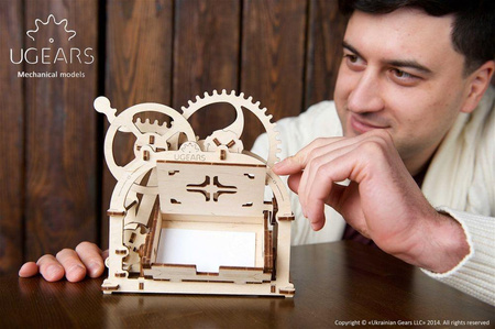 Mechanisches Gehäuse. Schatulle. Mechanisches Modell zum Zusammenklappen