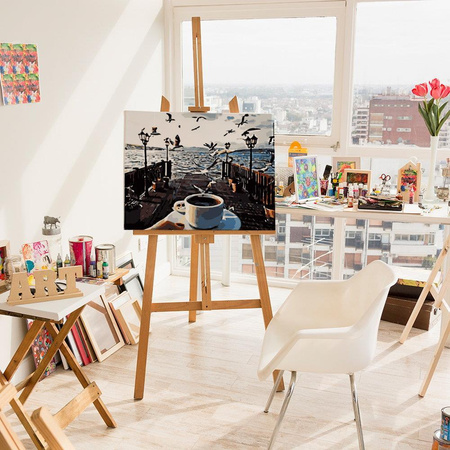 Morgen am Meer Malen nach Zahlen