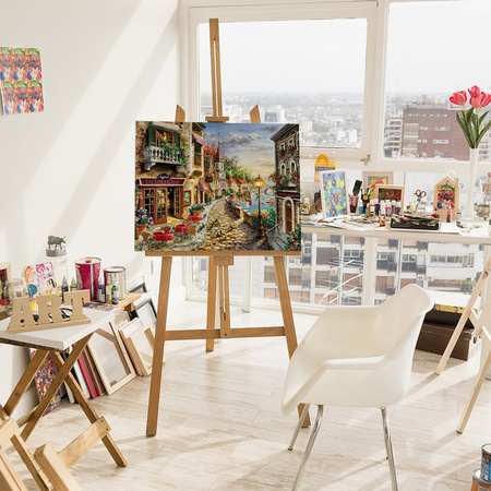 Schöne Straße am Meer 40x30cm Diamantmalerei Mosaik