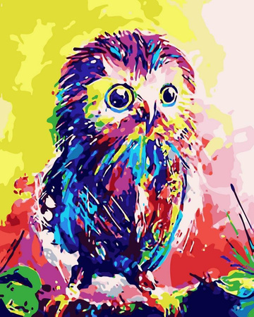 Kleine Eule Malen nach Zahlen