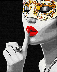 Maskiertes Mädchen Malen Nach Zahlen