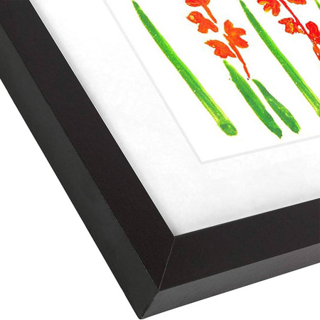 4x Künstlerischer Rahmen für Bilder und Fotos für Kinder, Holz, aufklappbar, Schwarz, A4, 34x25cm