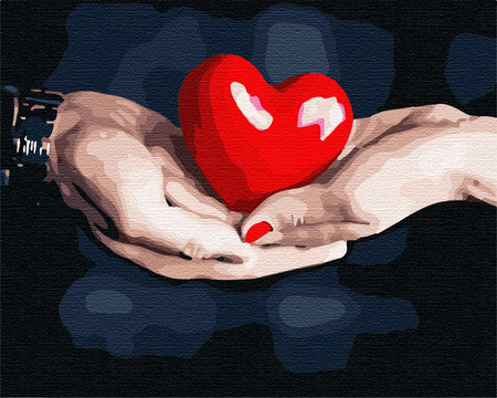Herz in den Händen Malen Nach Zahlen