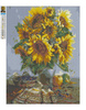 Diamant-Stickerei ohne Rahmen, Sonnenblumen und Handtuch, 30 x 40, Diamant-Mosaik 5D