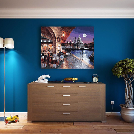 Ein Abendcafé in Venedig Malen nach Zahlen