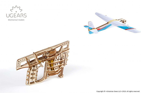 Flugzeugwerfer Mechanisches Modell, das zusammengebaut werden soll