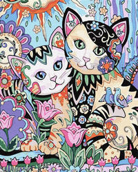 Bunte Katzen Malen Nach Zahlen