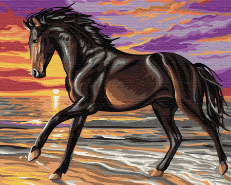 Bucephalus, das Pferd auf der Flucht Malen Nach Zahlen