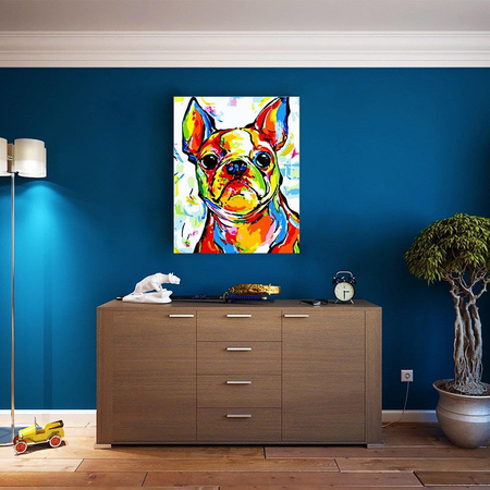 Helle Bulldogge Malen nach Zahlen