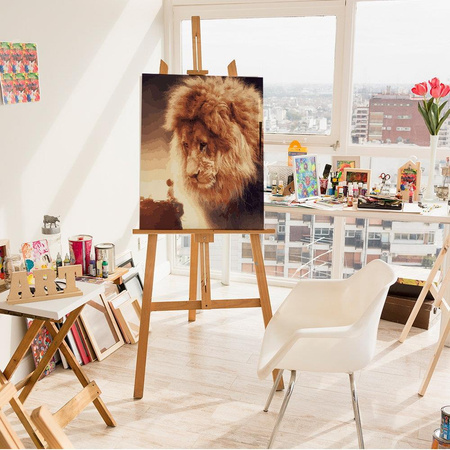 Ein weiser Löwe Malen nach Zahlen