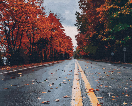 Herbstwege voller Erinnerungen Malen Nach Zahlen