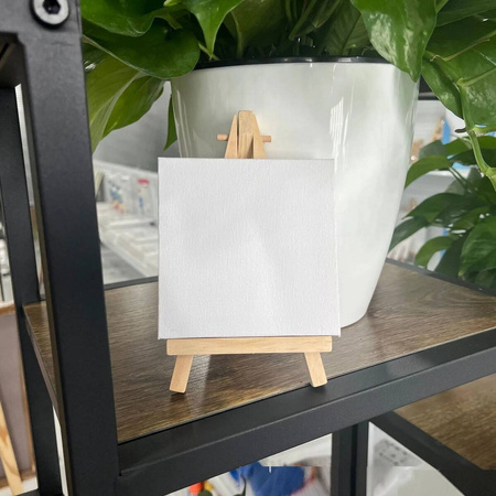 2x kleine Staffelei + 2x Mini-Malleinwand 7x7cm