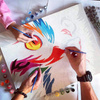 Bunter Feiertag 40x50, der durch Zahlen malt
