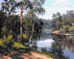 Forest River Gemälde nach Zahlen