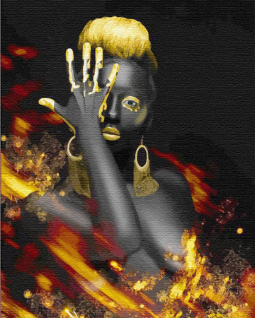 Goldenes Haar Malen Nach Zahlen