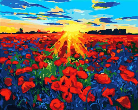 Tulpenfeld Malen nach Zahlen