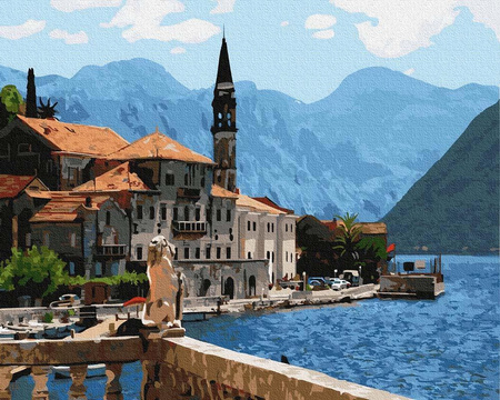 Die Schönheit des Mittelmeers. Malen nach Zahlen