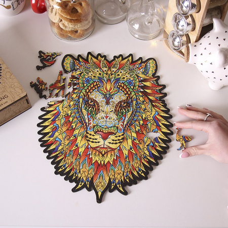 Holzpuzzle Der König der Löwen mit tierischen Elementen 191 stk. 40x24 cm