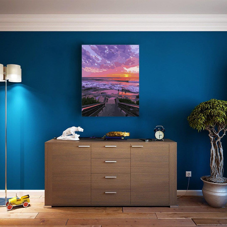 Sonnenuntergang am Strand Malen Nach Zahlen