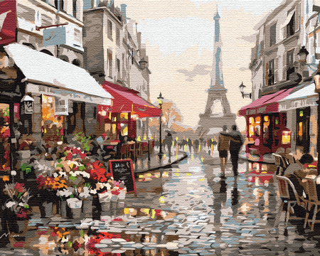 Paar in Paris Malen Nach Zahlen