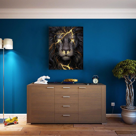 Dunkler Löwe Malen Nach Zahlen