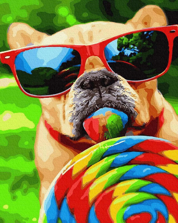 Bunter Feiertag 40x50, der durch Zahlen malt