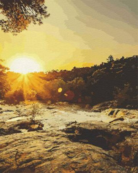 Abendlicht am Fluss Malen Nach Zahlen