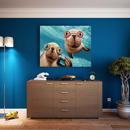 Interessante Siegel Malen nach Zahlen 40x50 cm