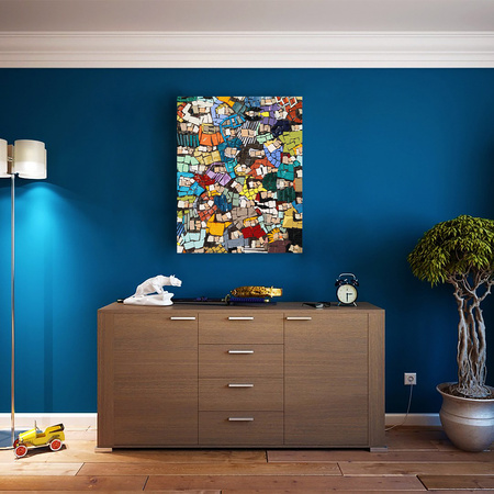 Eine farbenfrohe Mosaikabstraktion Malen Nach Zahlen