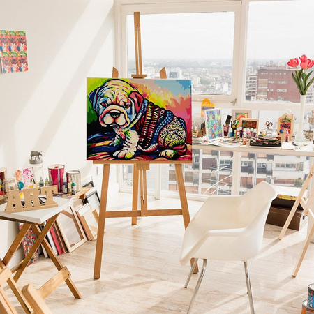 Bunte Bulldogge Malen nach Zahlen