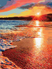 Diamantstickerei ohne Rahmen Sonnenuntergang 30x40 Diamantmosaik 5D