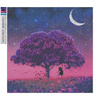Diamant-Stickerei, rahmenlos, lila Baum, 30 x 30, Diamant-Mosaik, 5D