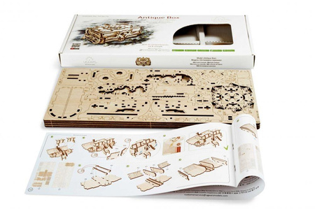Antiker Sarg Ein mechanisches Modell, das zusammengebaut werden soll