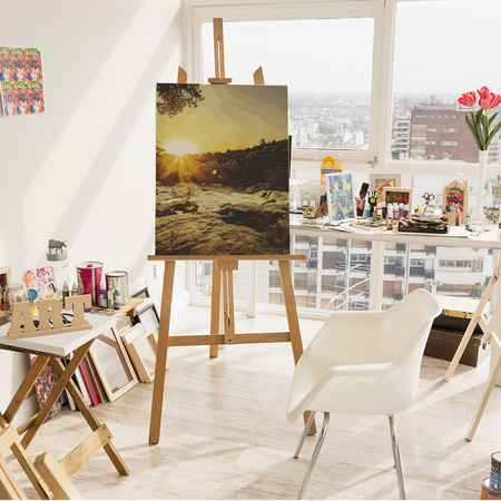 Abendlicht am Fluss Malen Nach Zahlen