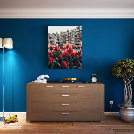 Amsterdam Tulpen Malen nach Zahlen ohne Rahmen